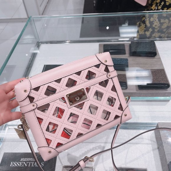 MK Theodora Small Zip Trunk Leather Crossbody Bag - Picture 10 of 10